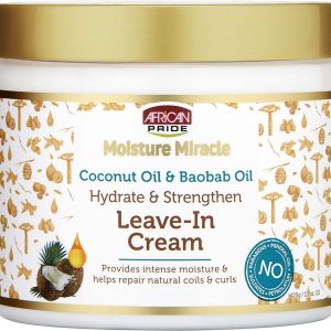 African Pride Moisture Miracle Coconut Oil and Baobab Oil Leave-In-Conditioner Cream (JAR)