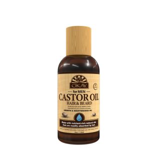 OKAY-MEN Castor Oil Beard and Hair Growth and Maintenance Oil Light-weight 4oz/118ml