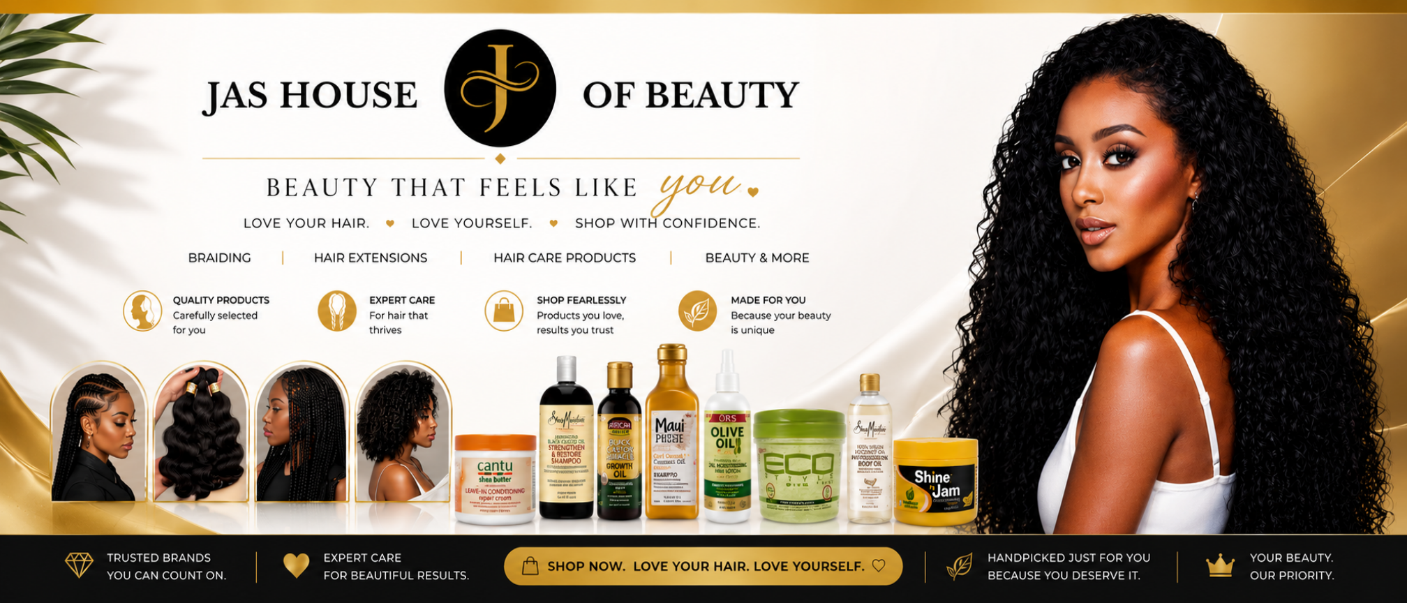 Jas House of Beauty Shop Banner